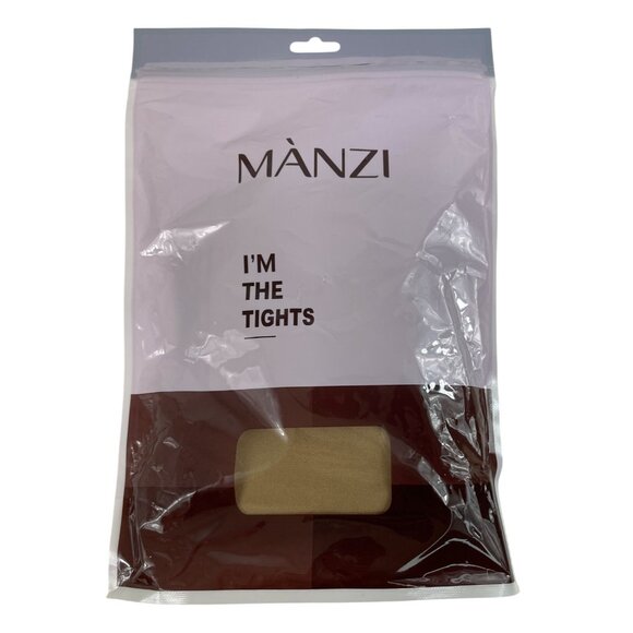 Manzi I'm The Tights 2 Pairs Women Tights Pantyhose Suntan Size Medium - Picture 1 of 5